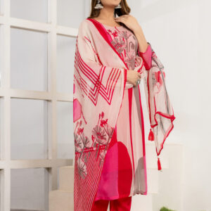 Scarlet Bloom Embroidered Kurta Set