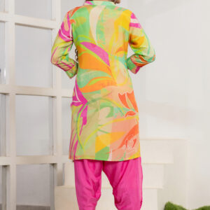 Multicolor Co-ord Set with Patiala Pants - Image 5