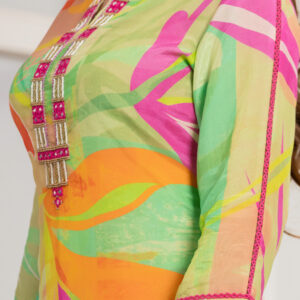 Multicolor Co-ord Set with Patiala Pants - Image 2