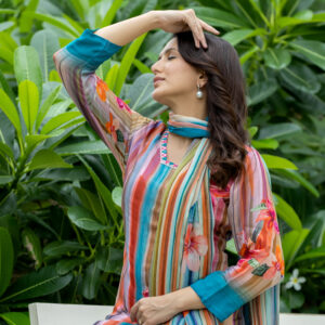 Tropical Radiance Printed Kurta Set - Image 5