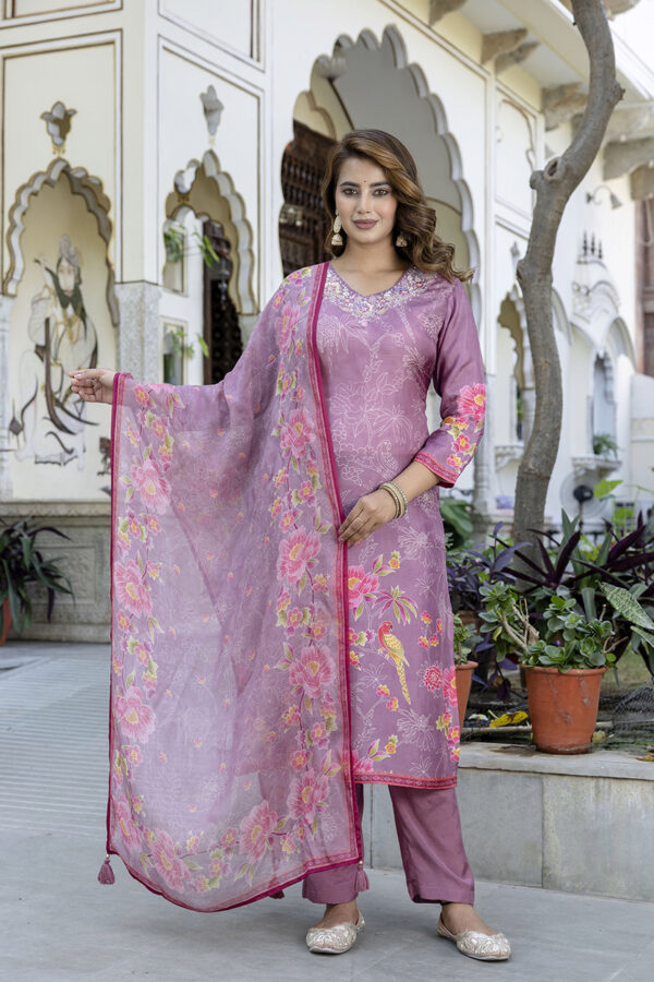 Orchid Bliss Embroidered Kurta Set