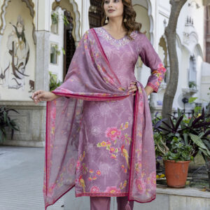 Orchid Bliss Embroidered Kurta Set - Image 5