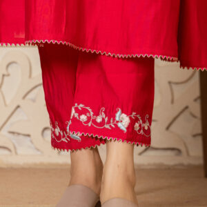 Cherry Bloom Embroidered Anarkali Set - Image 2