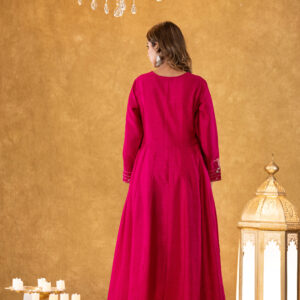 Fuchsia Embroidered Anarkali Set - Image 5
