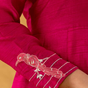 Fuchsia Embroidered Anarkali Set - Image 2
