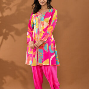 Pink Patiala Coord Set
