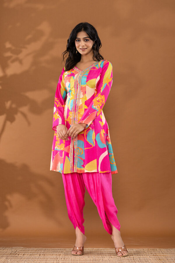 Pink Patiala Coord Set