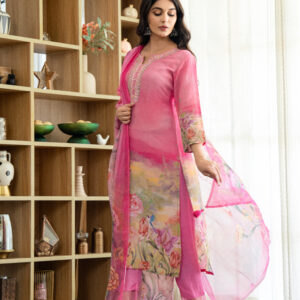 Blush Bloom Embroidered Kurta Set - Image 6