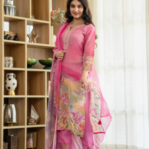 Blush Bloom Embroidered Kurta Set - Image 5