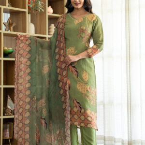 Olive Breeze Floral Kurta Set