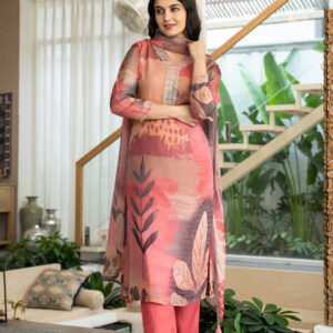 Blush Abstract Printed Kurta Set - Image 12