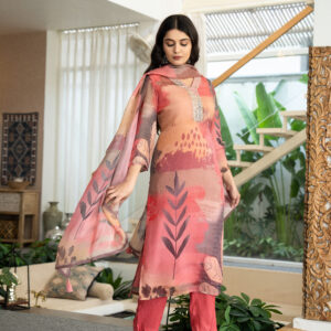 Blush Abstract Printed Kurta Set - Image 10