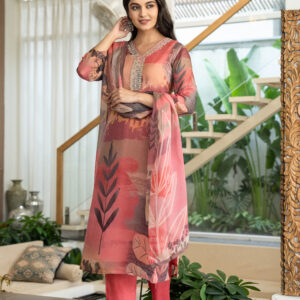Blush Abstract Printed Kurta Set - Image 9