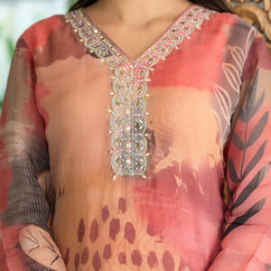 Blush Abstract Printed Kurta Set - Image 6