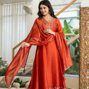 Sunset Embroidered Anarkali Set