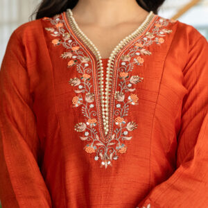Sunset Embroidered Anarkali Set - Image 7
