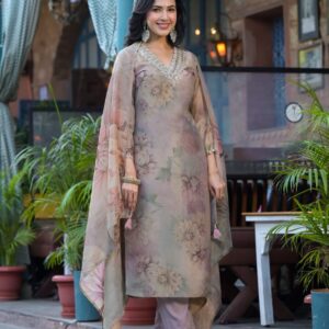 Misty Floral Elegance Kurta Set - Image 2
