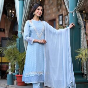 Sky Serenity Kurta Set - Image 5