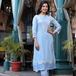 Sky Serenity Kurta Set - Image 4