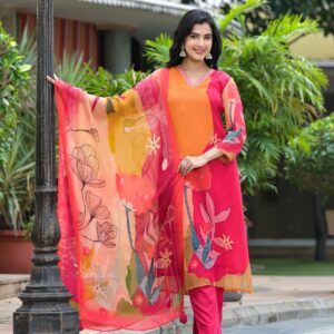 Sunset Bloom Printed Kurta Set