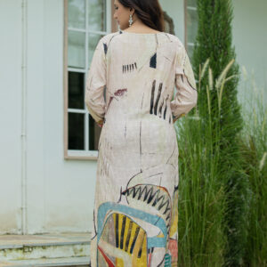 Earthy Canvas Abstract Kurta Set - Image 5
