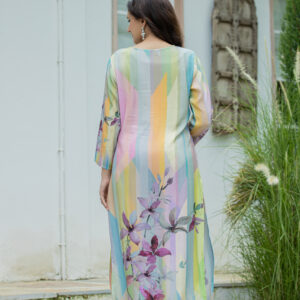Pastel Harmony Embroidered Kurta Set - Image 9
