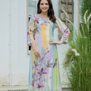 Pastel Harmony Embroidered Kurta Set - Image 8