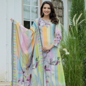 Pastel Harmony Embroidered Kurta Set