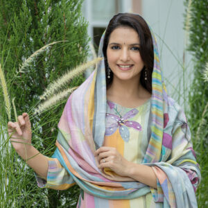 Pastel Harmony Embroidered Kurta Set - Image 4