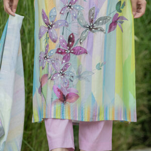 Pastel Harmony Embroidered Kurta Set - Image 2