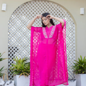 Fuchsia Luxe Cape Set - Image 3