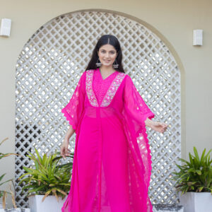 Fuchsia Luxe Cape Set - Image 4
