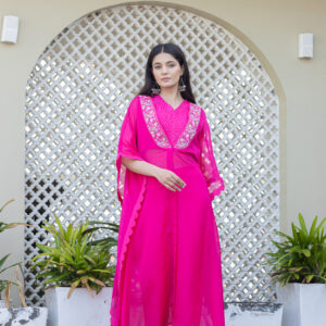 Fuchsia Luxe Cape Set