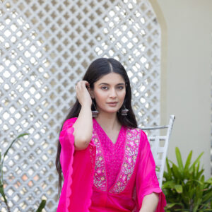 Fuchsia Luxe Cape Set - Image 7