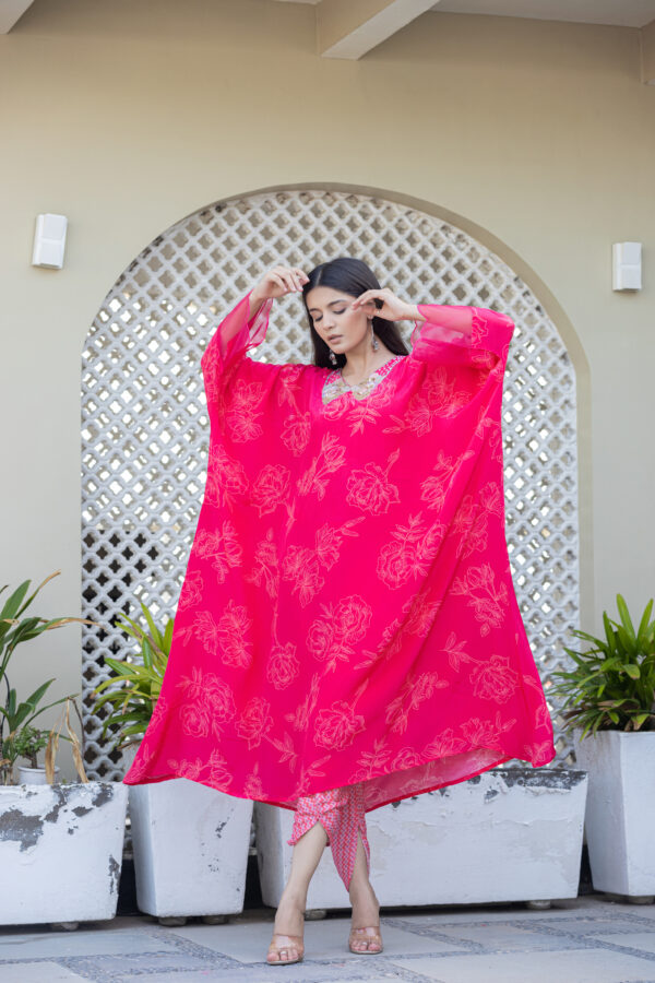 Rose Radiance Kaftan Set