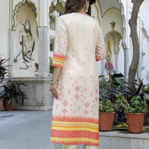 Ivory Bloom Handcrafted Kurta Set - Image 7