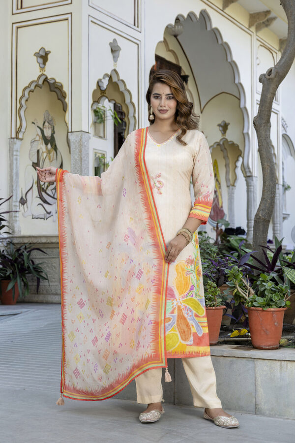 Ivory Bloom Handcrafted Kurta Set