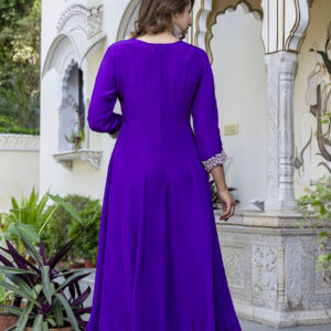 Royal Amethyst Anarkali Set - Image 7
