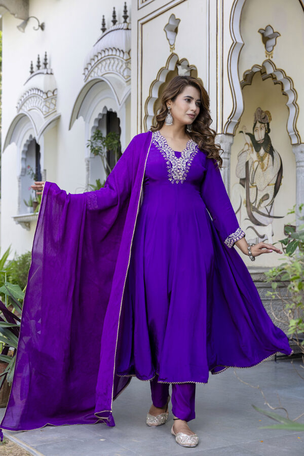 Royal Amethyst Anarkali Set