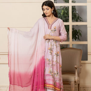 Blush Bloom Embroidered Kurta Set