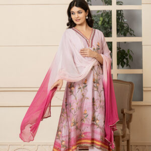 Blush Bloom Embroidered Kurta Set - Image 8