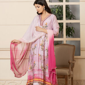 Blush Bloom Embroidered Kurta Set - Image 7