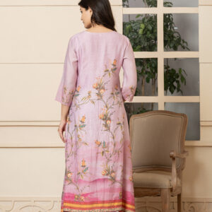 Blush Bloom Embroidered Kurta Set - Image 3