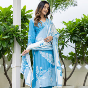Azure Breeze Embroidered Kurta Set - Image 5