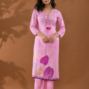 Blush Petal Embroidered Kurta Set - Image 6