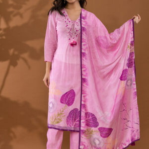 Blush Petal Embroidered Kurta Set