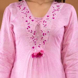 Blush Petal Embroidered Kurta Set - Image 8