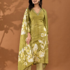 Olive Grace Embroidered Kurta Set - Image 4