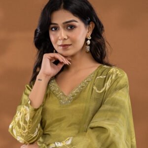 Olive Grace Embroidered Kurta Set - Image 2