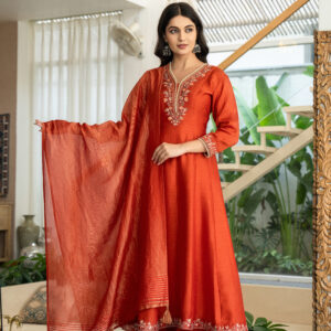 Ember Glow Anarkali Set